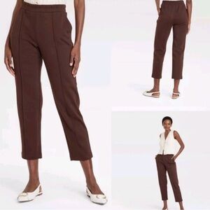 a new day Brown Ankle Pants- Spring 🌷Chocolate